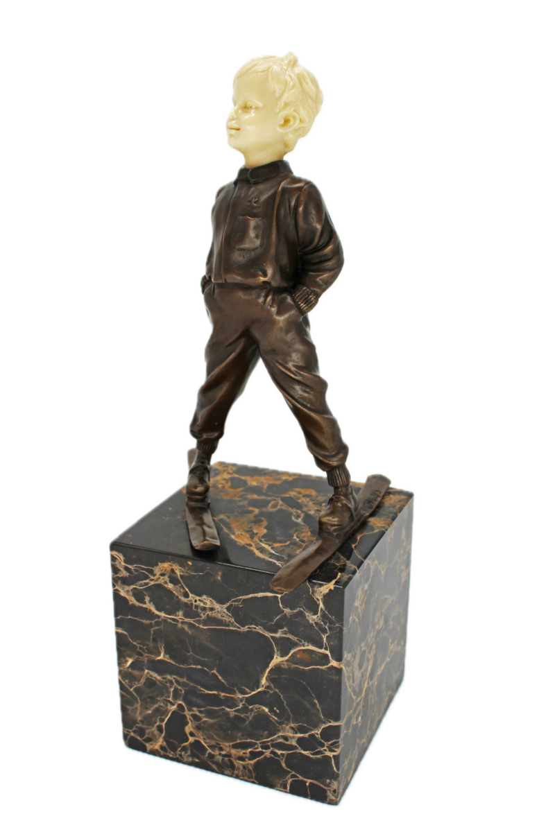 ESCULTURA BRONCE "SKIER BOY" CASA LIS - Imagen 2